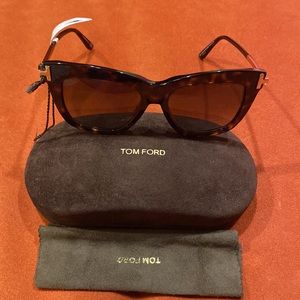 Tom Ford Dasha TF 822 52H Tortoise/Brown polarized lens sunglasses